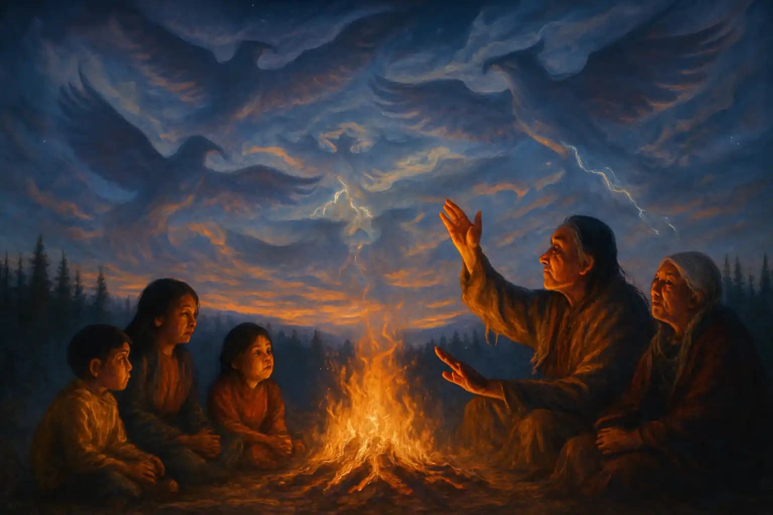 Thunderbird in Cree Legend: Canada’s Sky Sovereign and Its Enduring Mystique